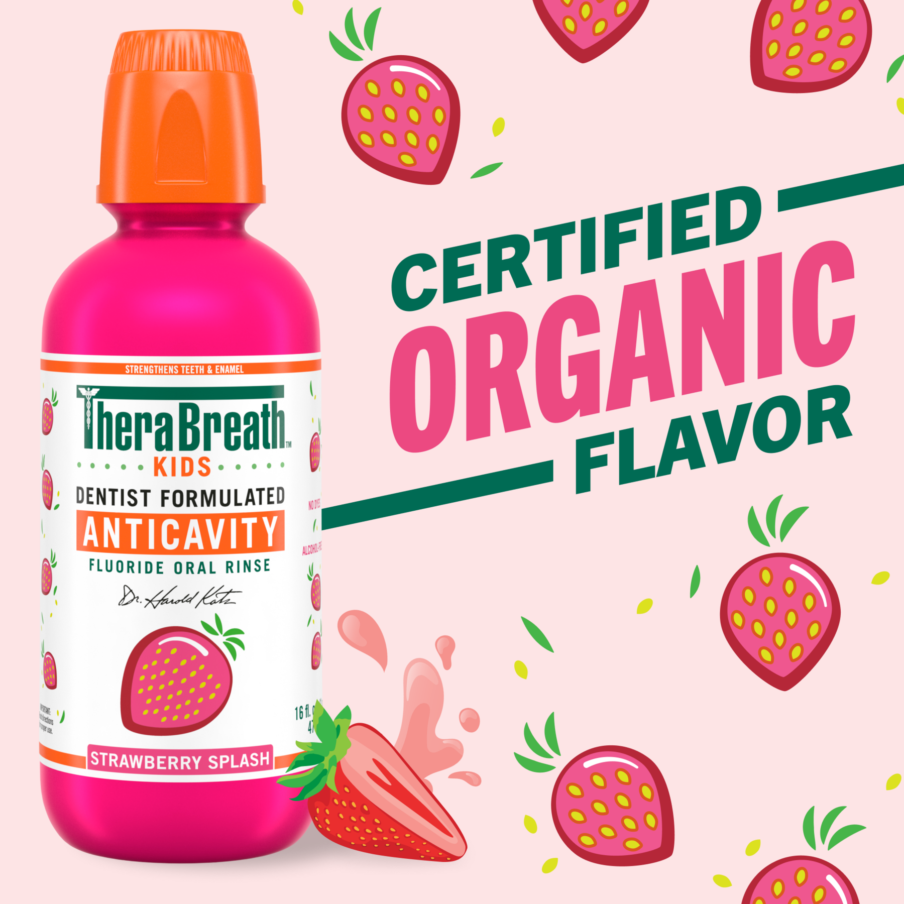Alternative view of For Kids! Anticavity Oral Rinse - Strawberry Splash
